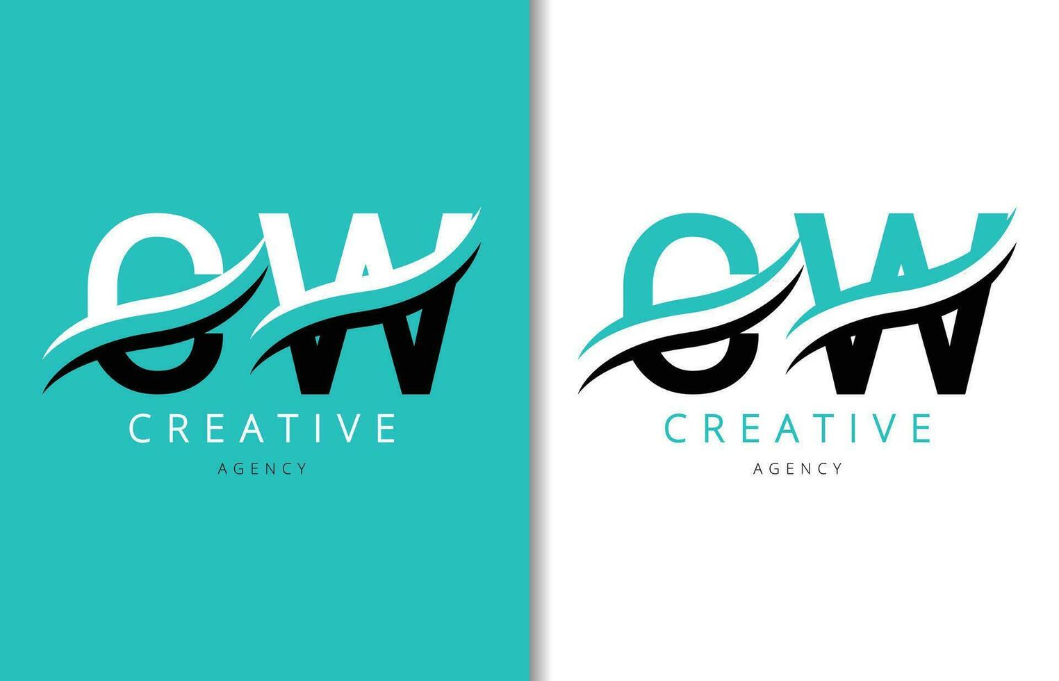 CW Letter Logo Design with Background and Creative company logo. Modern Lettering Fashion Design. Vector illustration