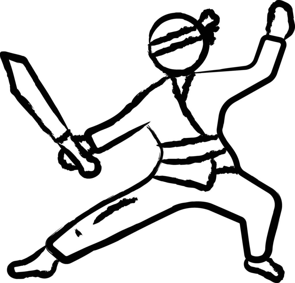 Sparring hand drawn vector illustrations
