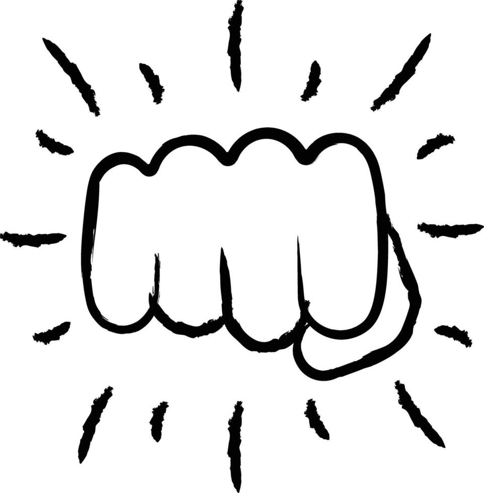 Fist hand drawn vector illustrations