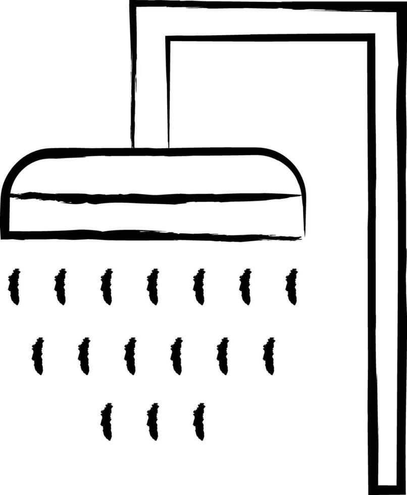 Shower hand drawn vector illustration