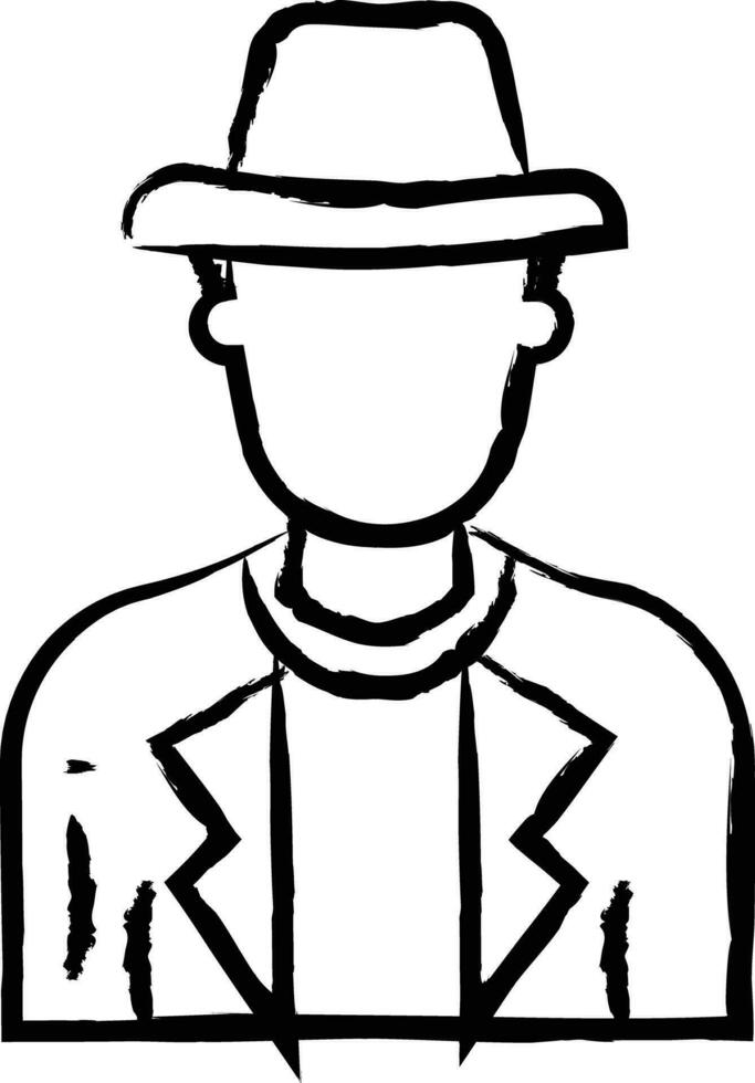Sheriff hand drawn vector illustration