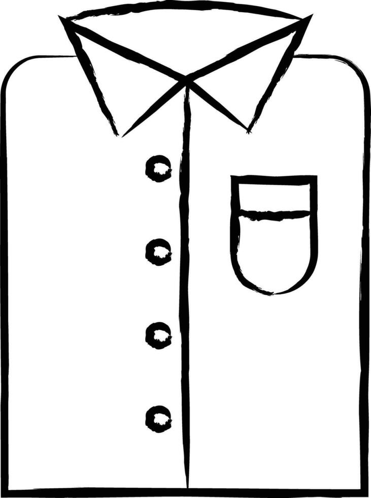 camisa mano dibujado vector ilustración