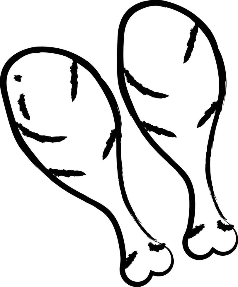 Leg Piece hand drawn vector illustrations