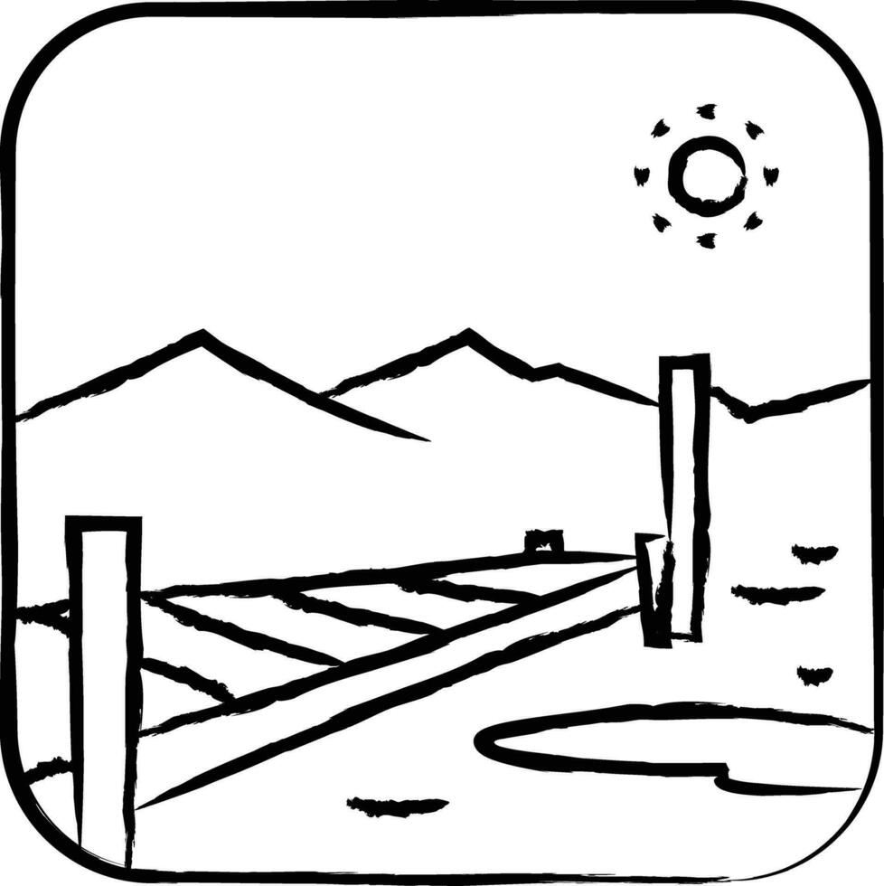 landscape hand drawn vector illustration