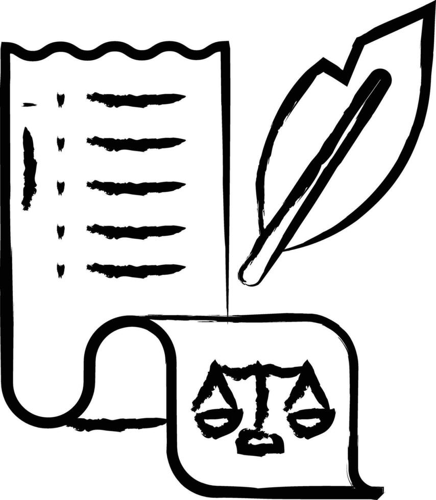 Law Documents hand drawn vector illustration