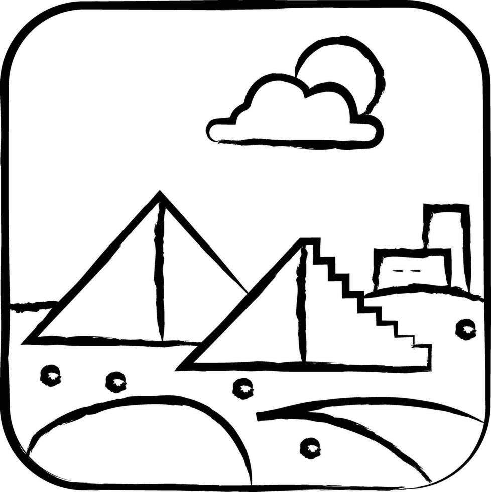 landscape hand drawn vector illustration