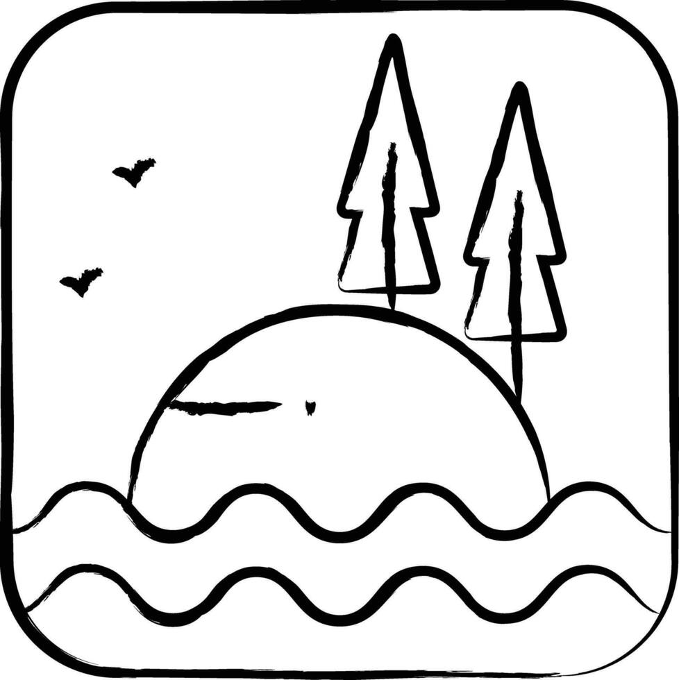 landscape hand drawn vector illustration