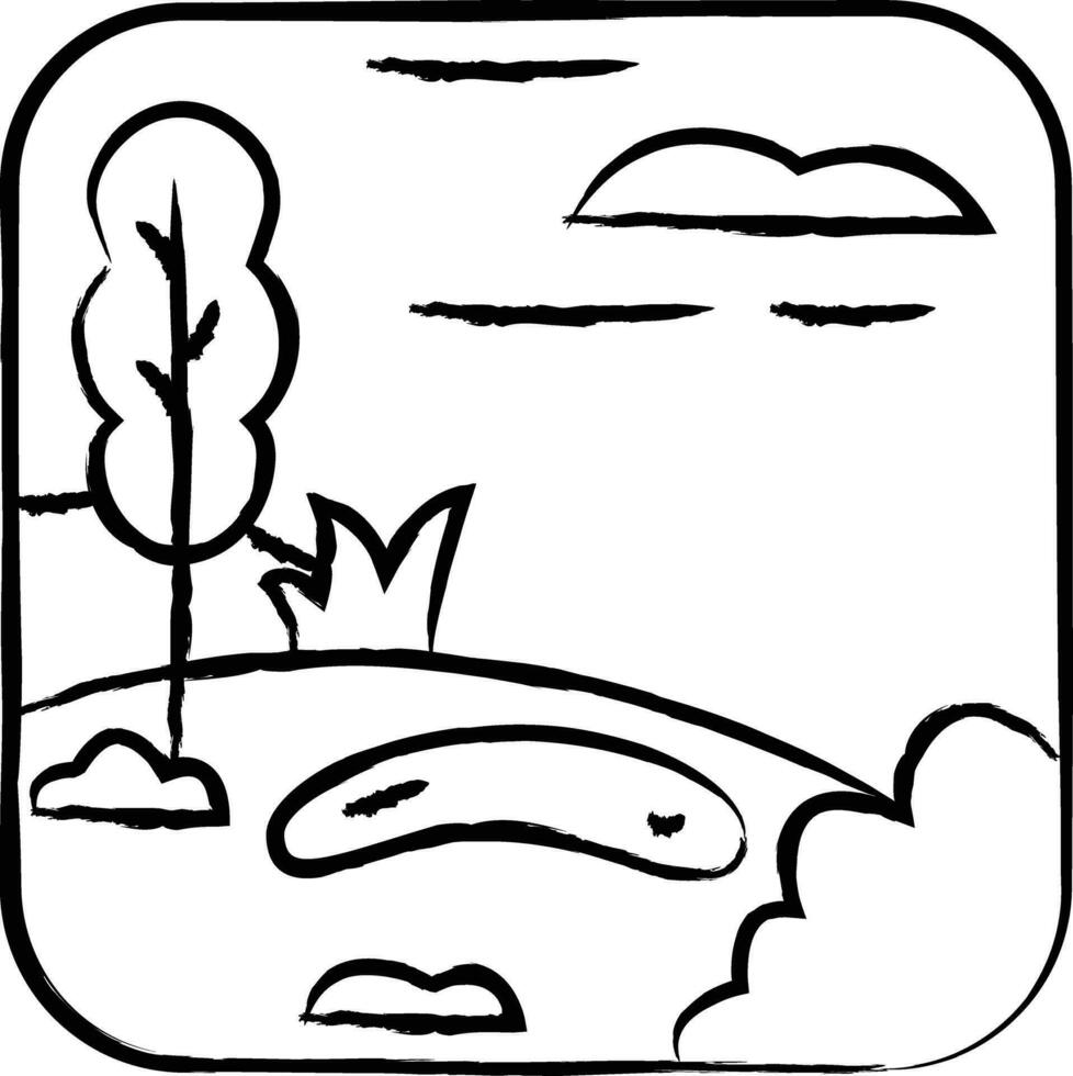 landscape hand drawn vector illustration