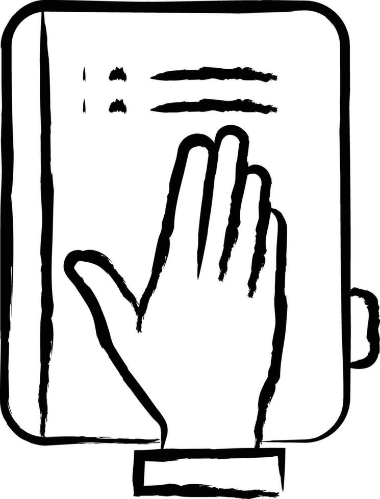 juramento mano dibujado vector ilustración