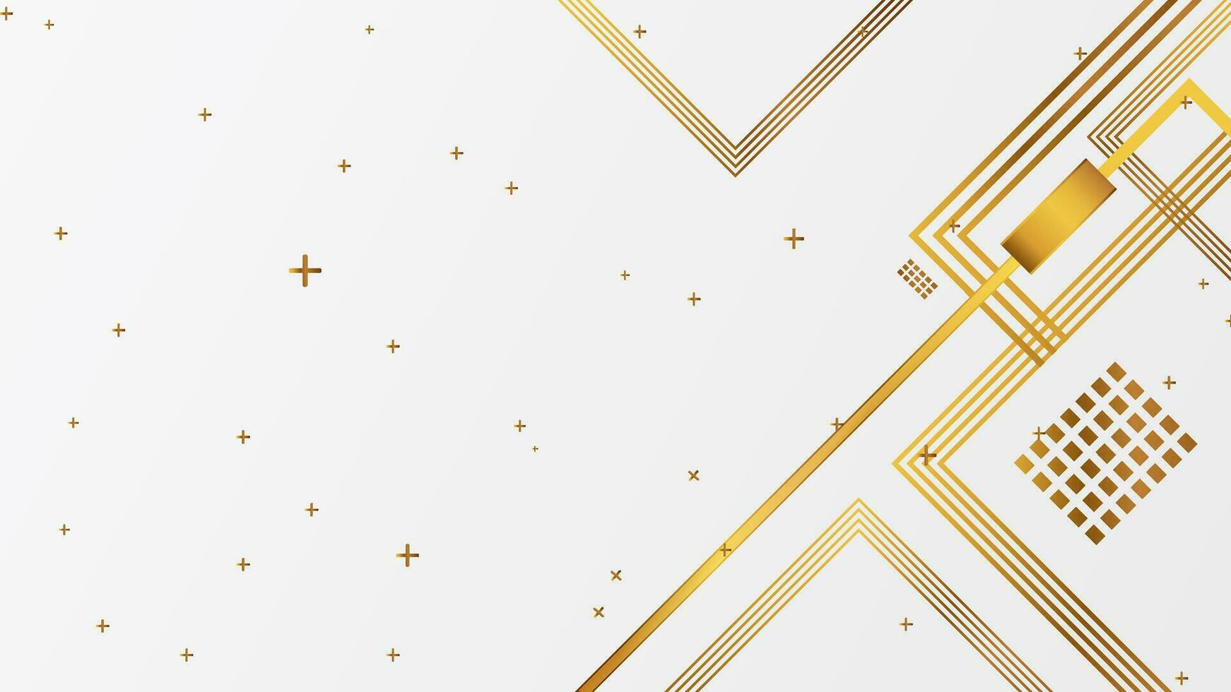 luxury event graphic background, trendy template, golden geometric element poster vector