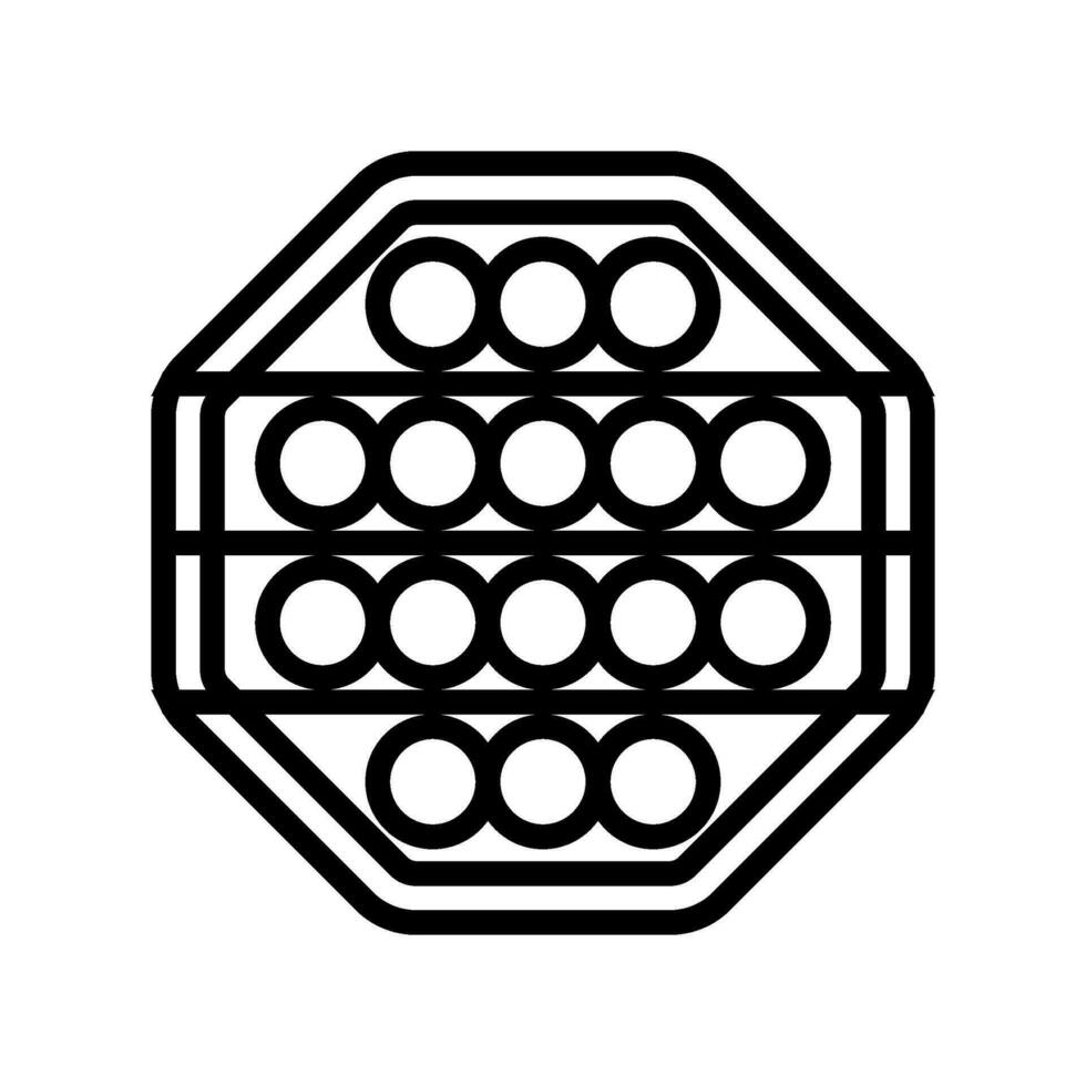 pop bubble fidget toy line icon vector illustration