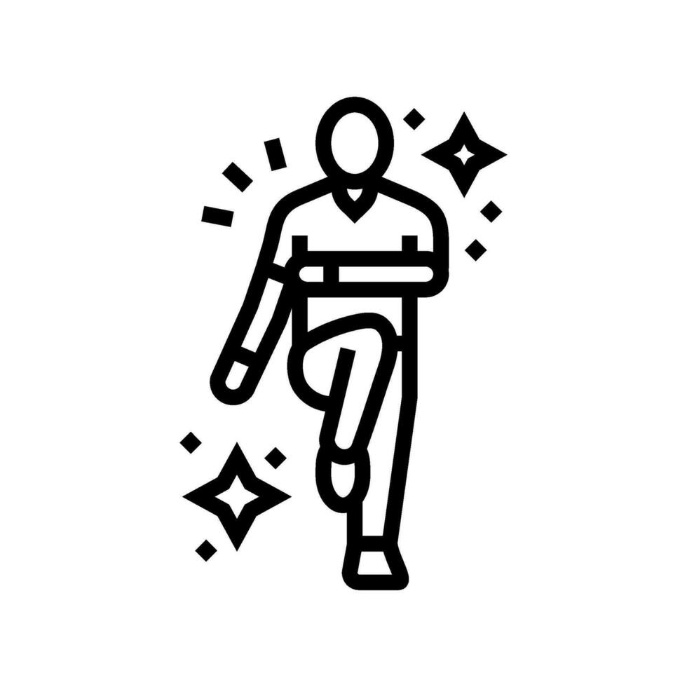 exercise for mood mental health line icon vector illustration