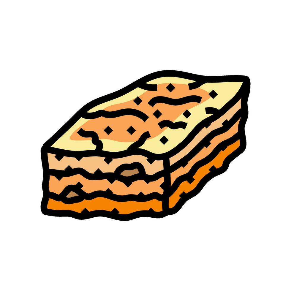 baklava Pastelería griego cocina color icono vector ilustración