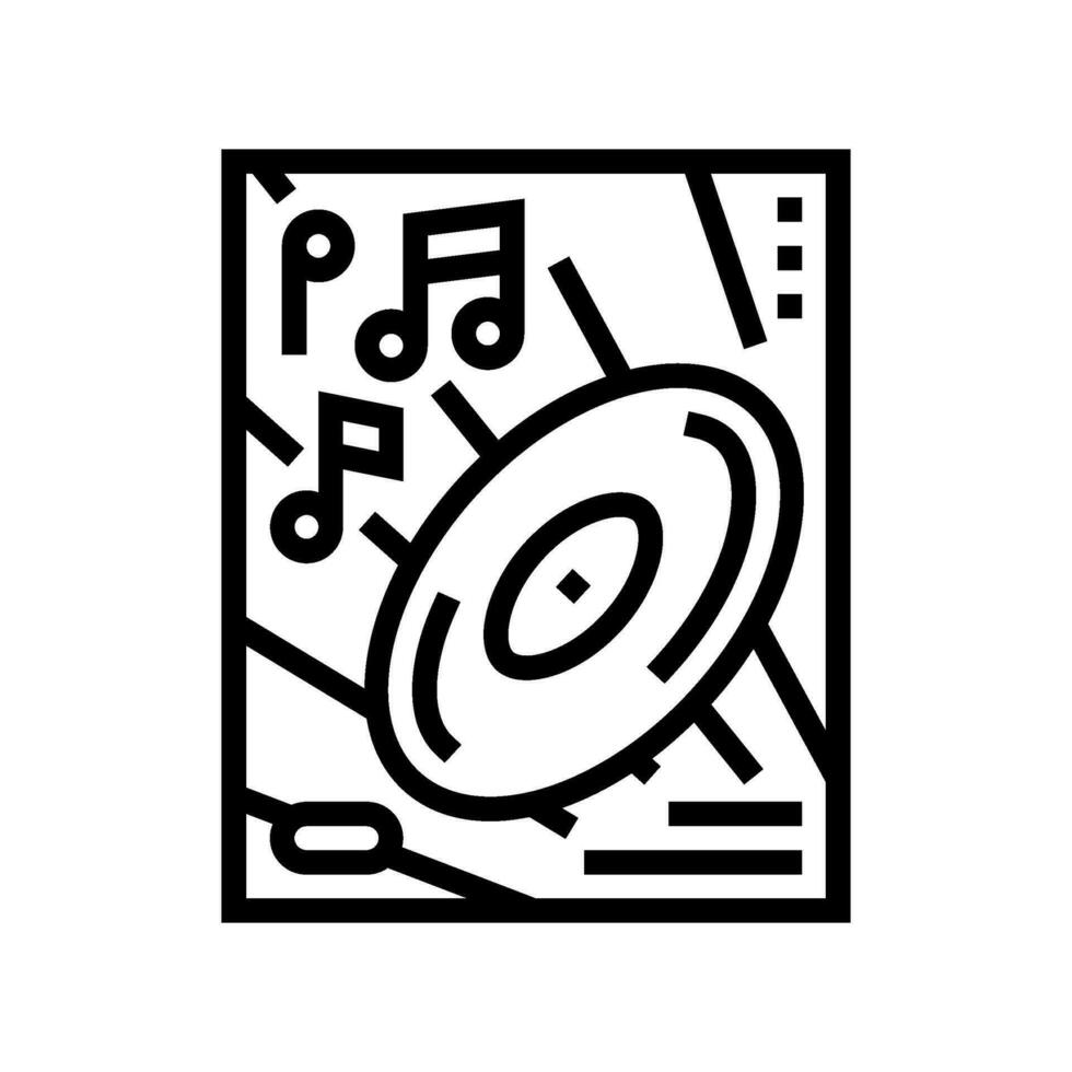 funk disco party line icon vector illustration