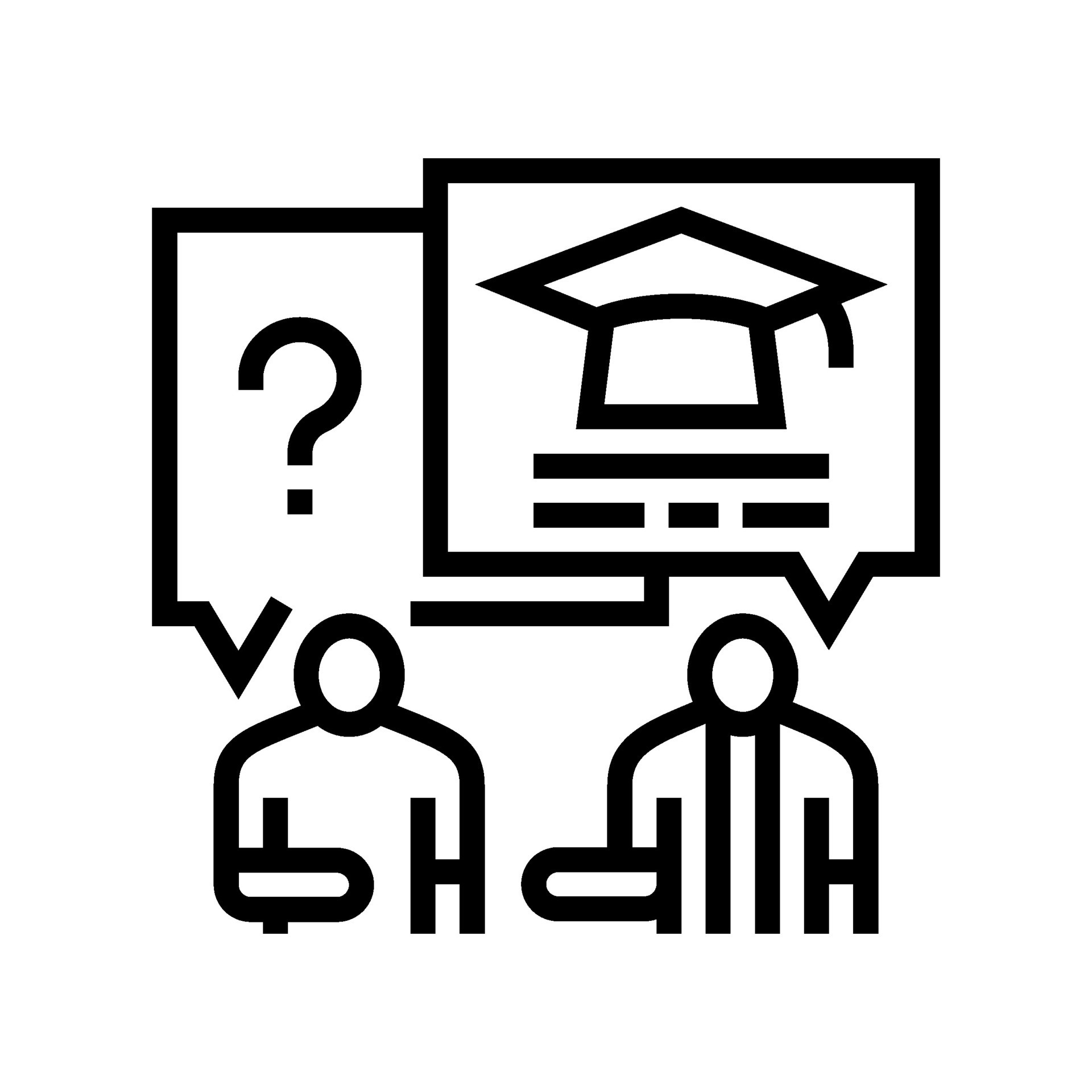 academic advising college teacher line icon vector illustration academic advising college teacher line icon vector illustration