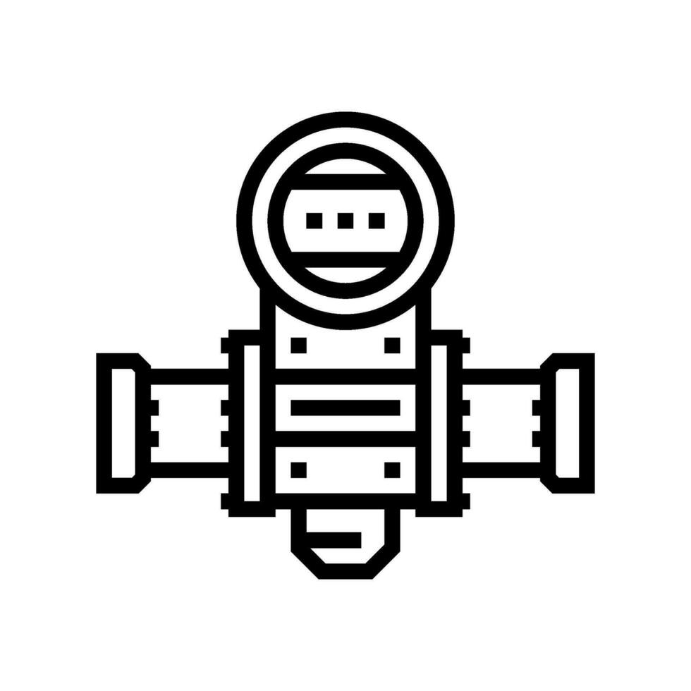 industry pipeline line icon vector illustration