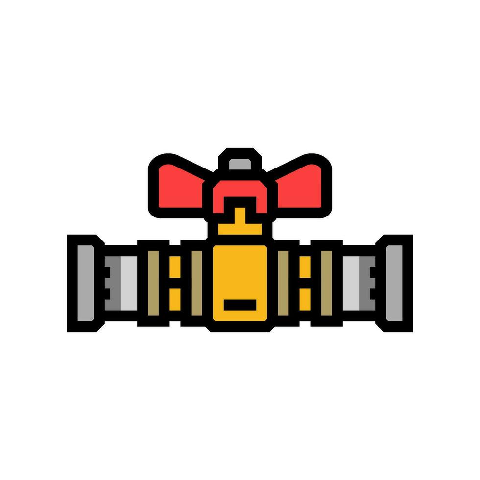 gas pipeline color icon vector illustration