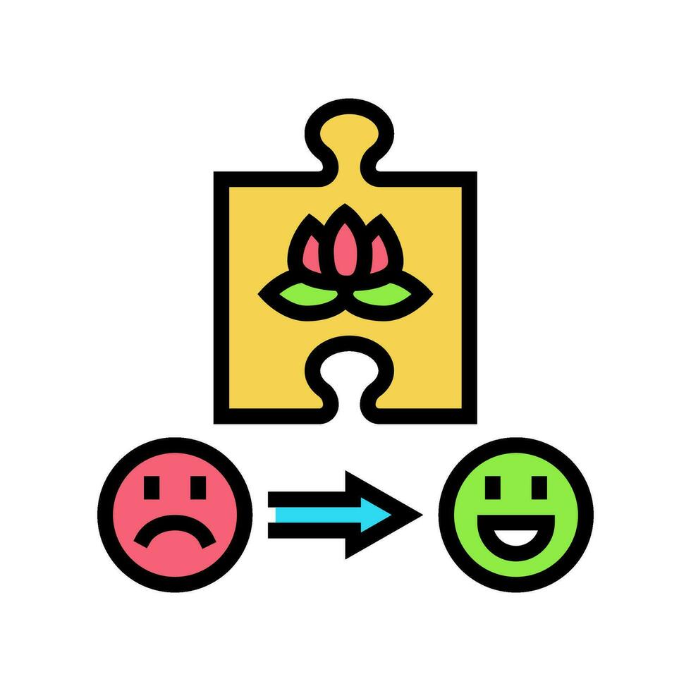 coping strategies mental health color icon vector illustration
