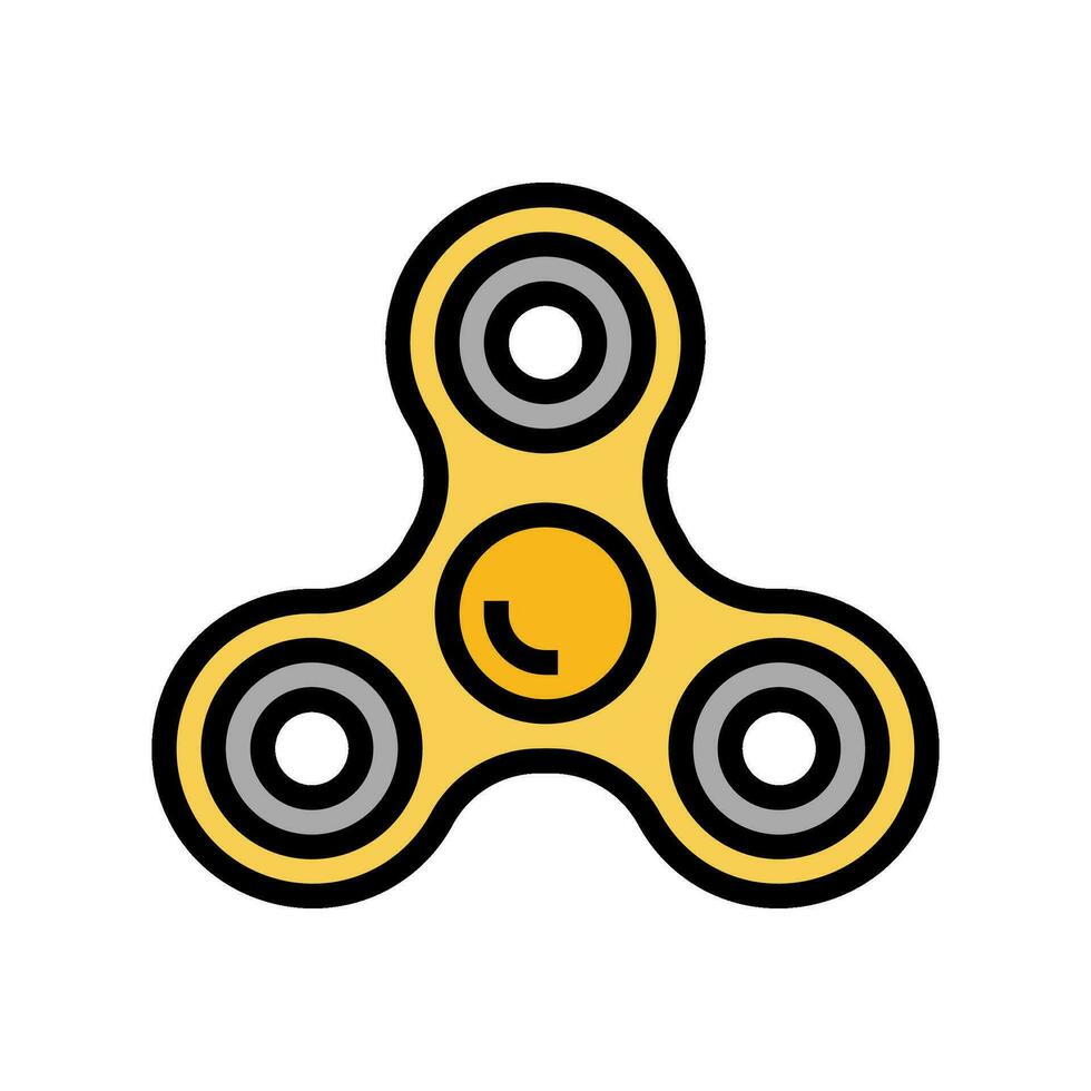 fidget spinner fidget toy color icon vector illustration