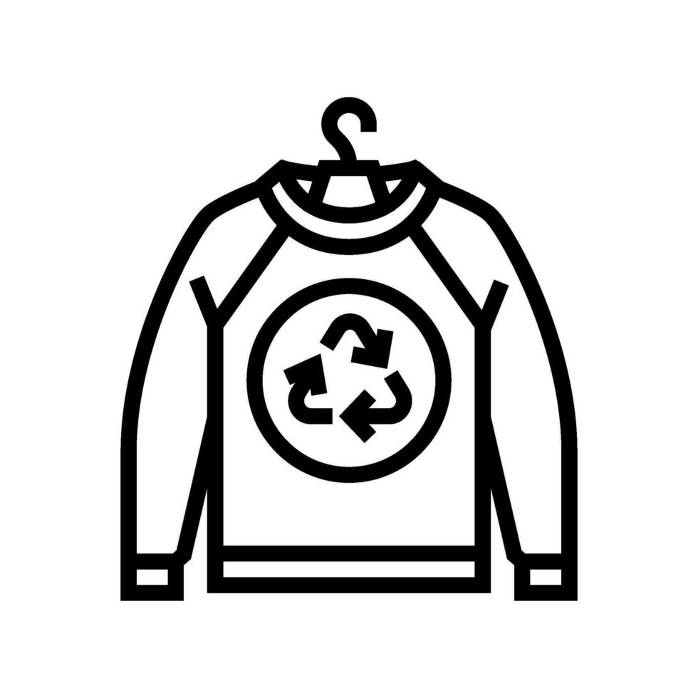 sustainable fashion green living line icon vector illustration