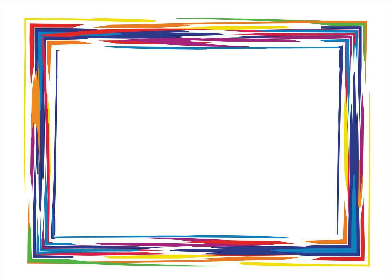 Vector colorful border or photo frame design collection