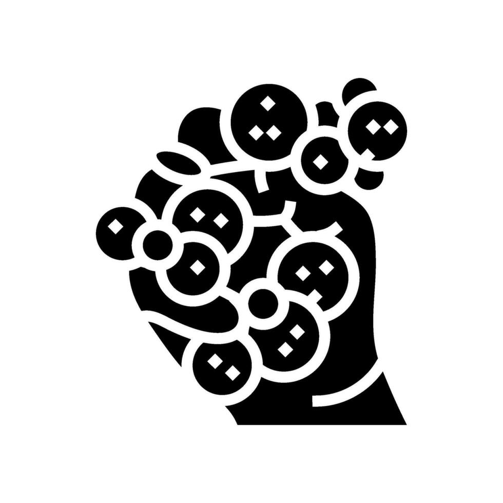 squeeze toy fidget glyph icon vector illustration