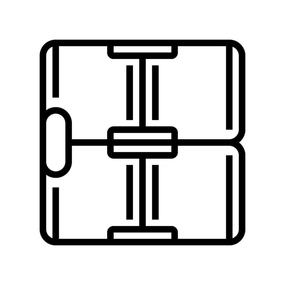 infinity cube fidget toy line icon vector illustration