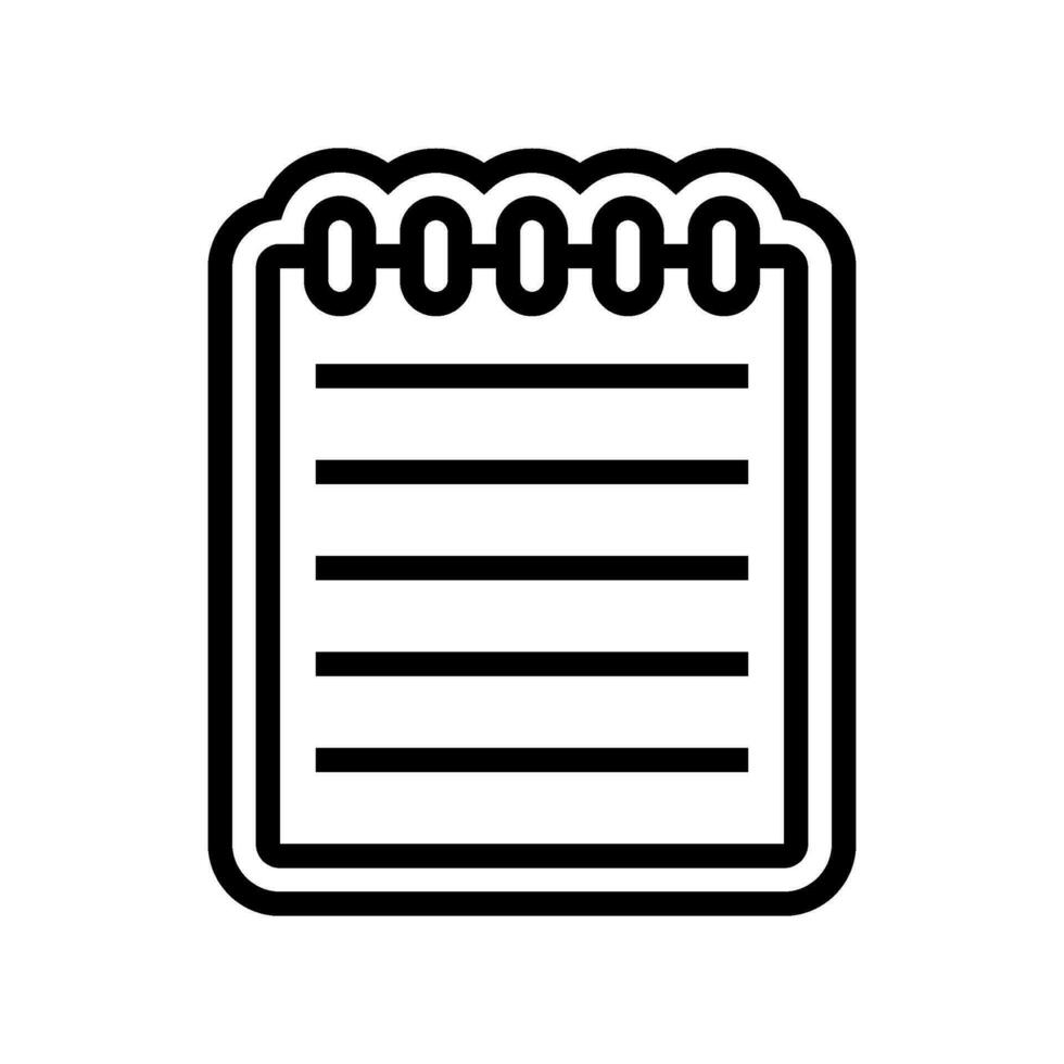 notepad download file line icon vector illustration