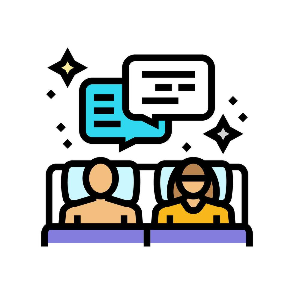 pillow talk sleep night color icon vector illustration