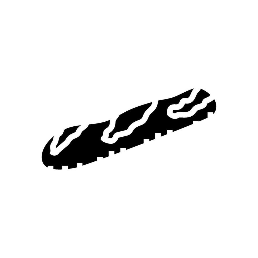 baguette french cuisine glyph icon vector illustration
