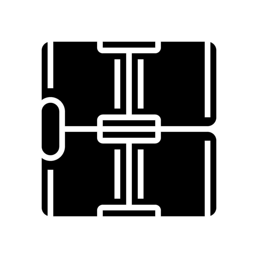 infinity cube fidget toy glyph icon vector illustration