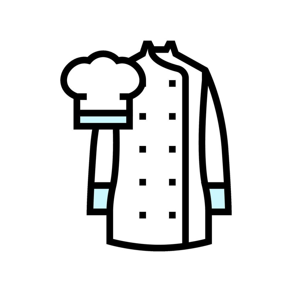 chef uniform restaurant color icon vector illustration