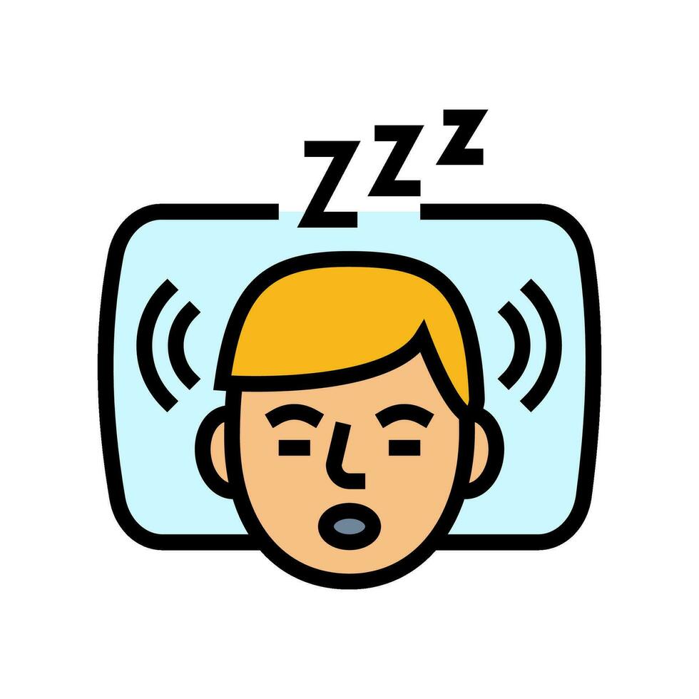 snoring sleep night color icon vector illustration