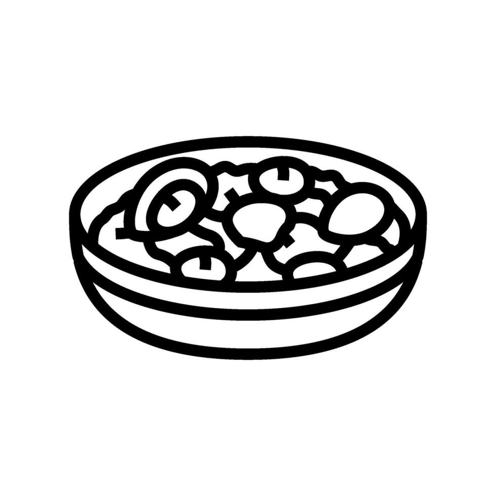 bouillabaisse french cuisine line icon vector illustration