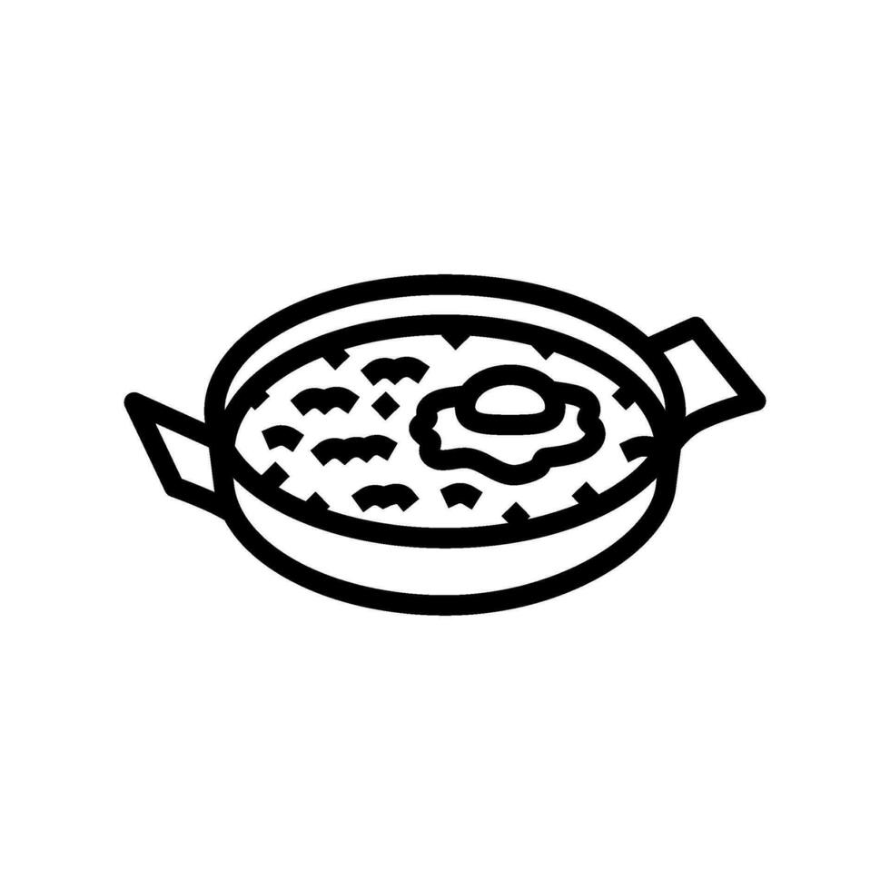 menemen turkish cuisine line icon vector illustration
