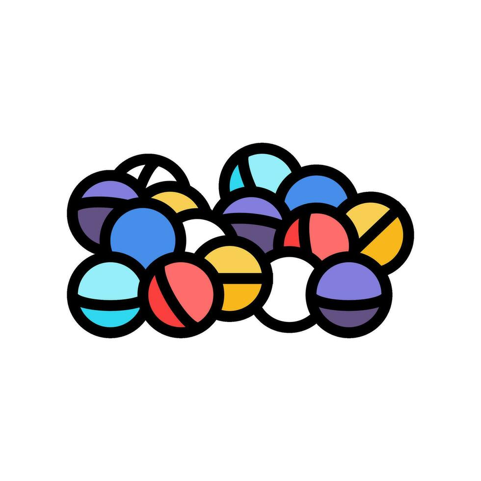 sensory beads fidget toy color icon vector illustration