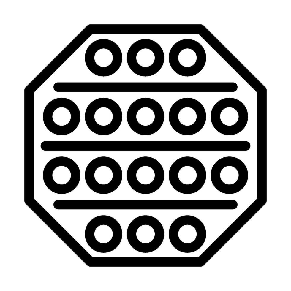 pop bubble fidget toy line icon vector illustration