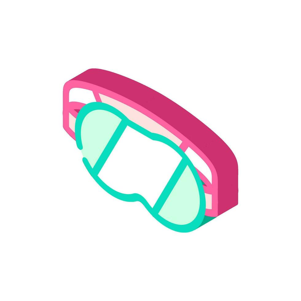 sleep mask night isometric icon vector illustration