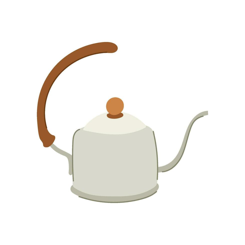 beverage steel drip kettle cartoon vector illustration