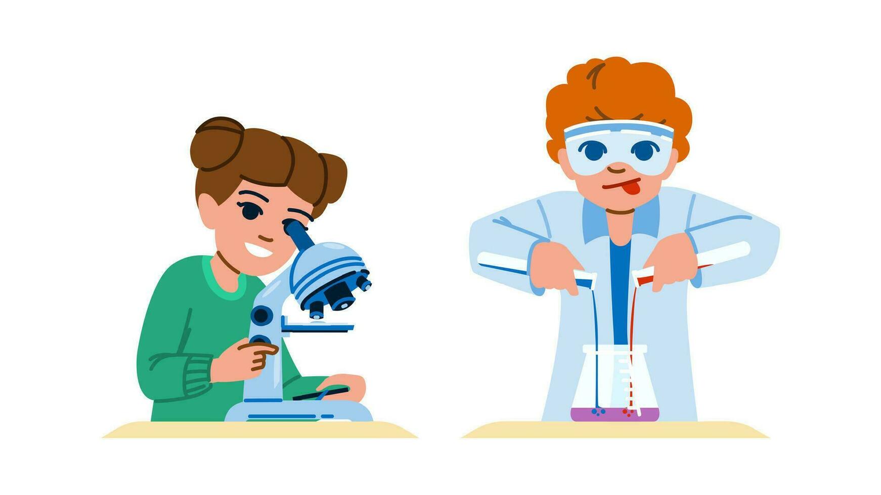 educación niños Ciencias experimentar vector