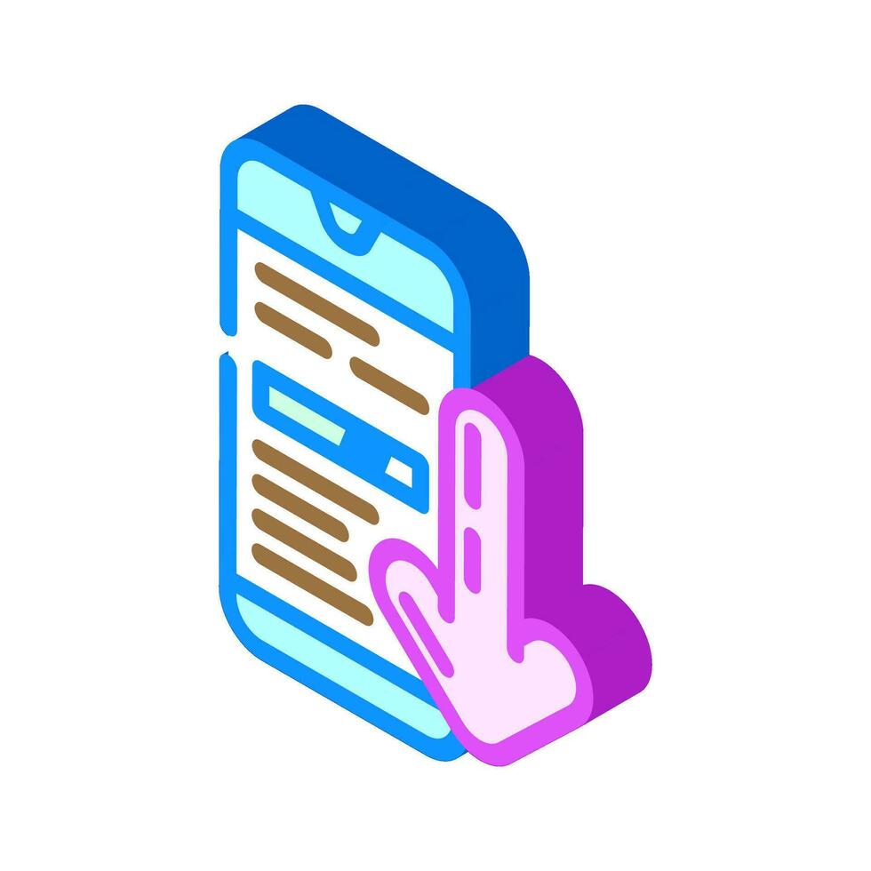 closed envelope message loading isometric icon vector illustration