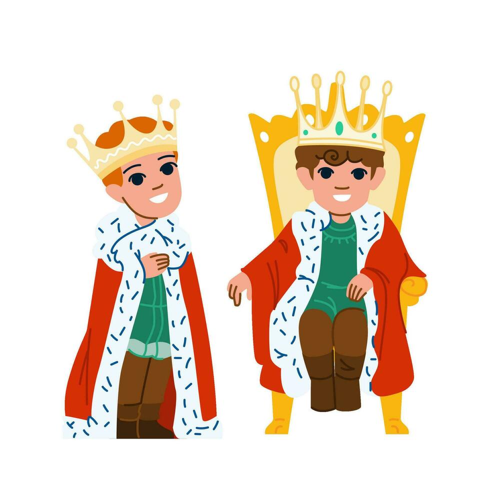 success king kid boy vector