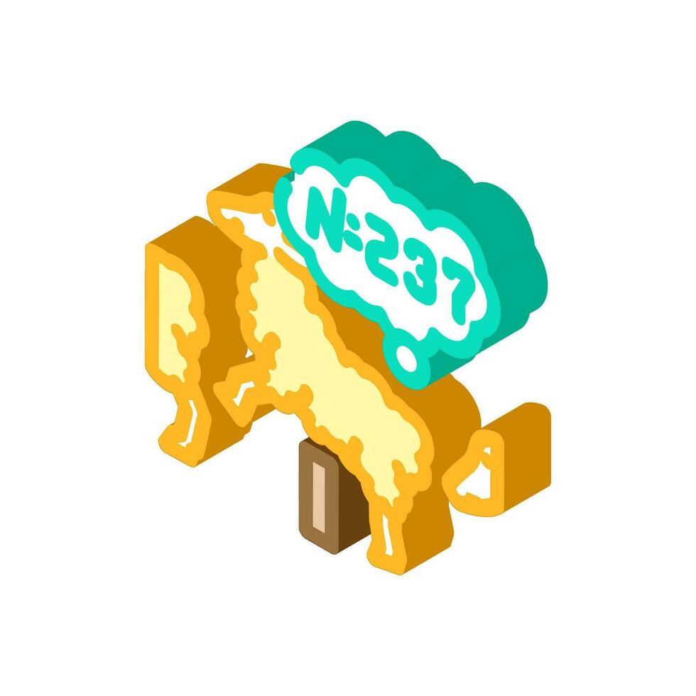 counting sheep sleep night isometric icon vector illustration