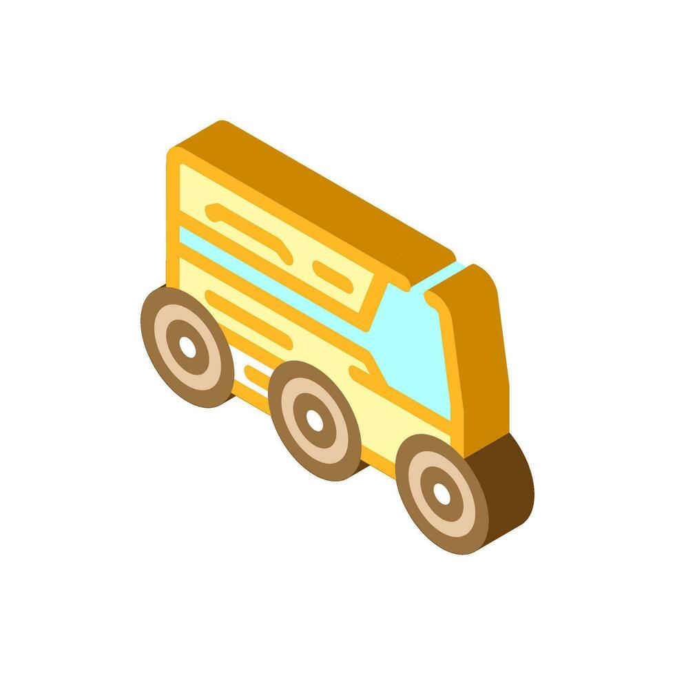 robot courier autonomous delivery isometric icon vector illustration