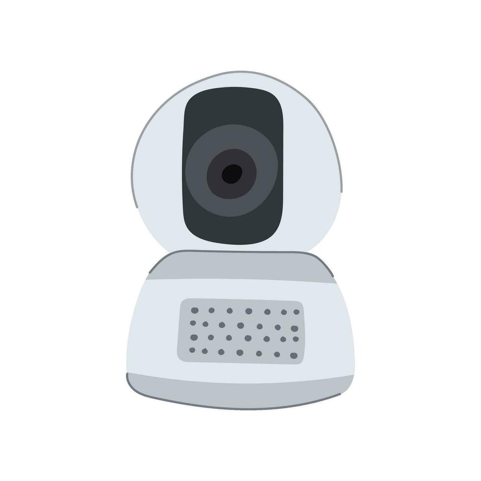 office table camera cartoon vector illustration