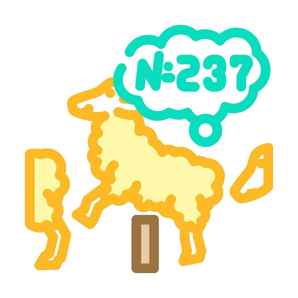 counting sheep sleep night color icon vector illustration