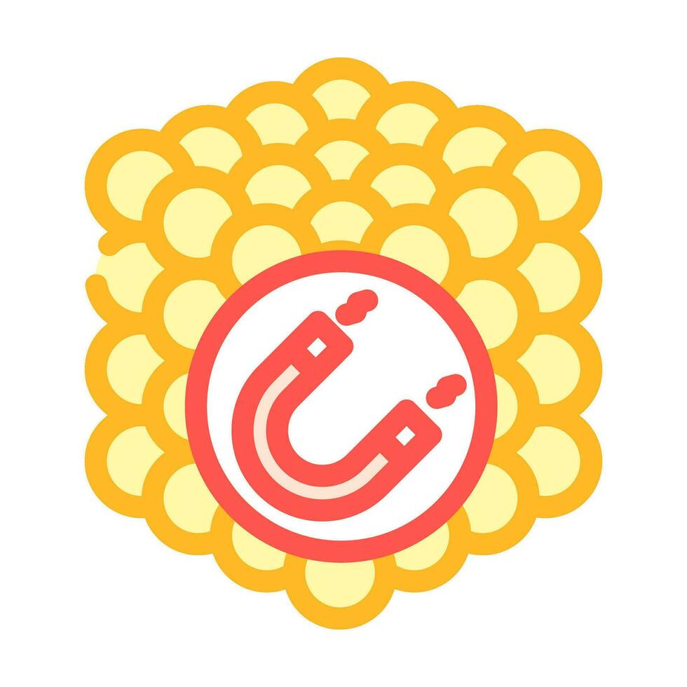 magnetic balls fidget toy color icon vector illustration