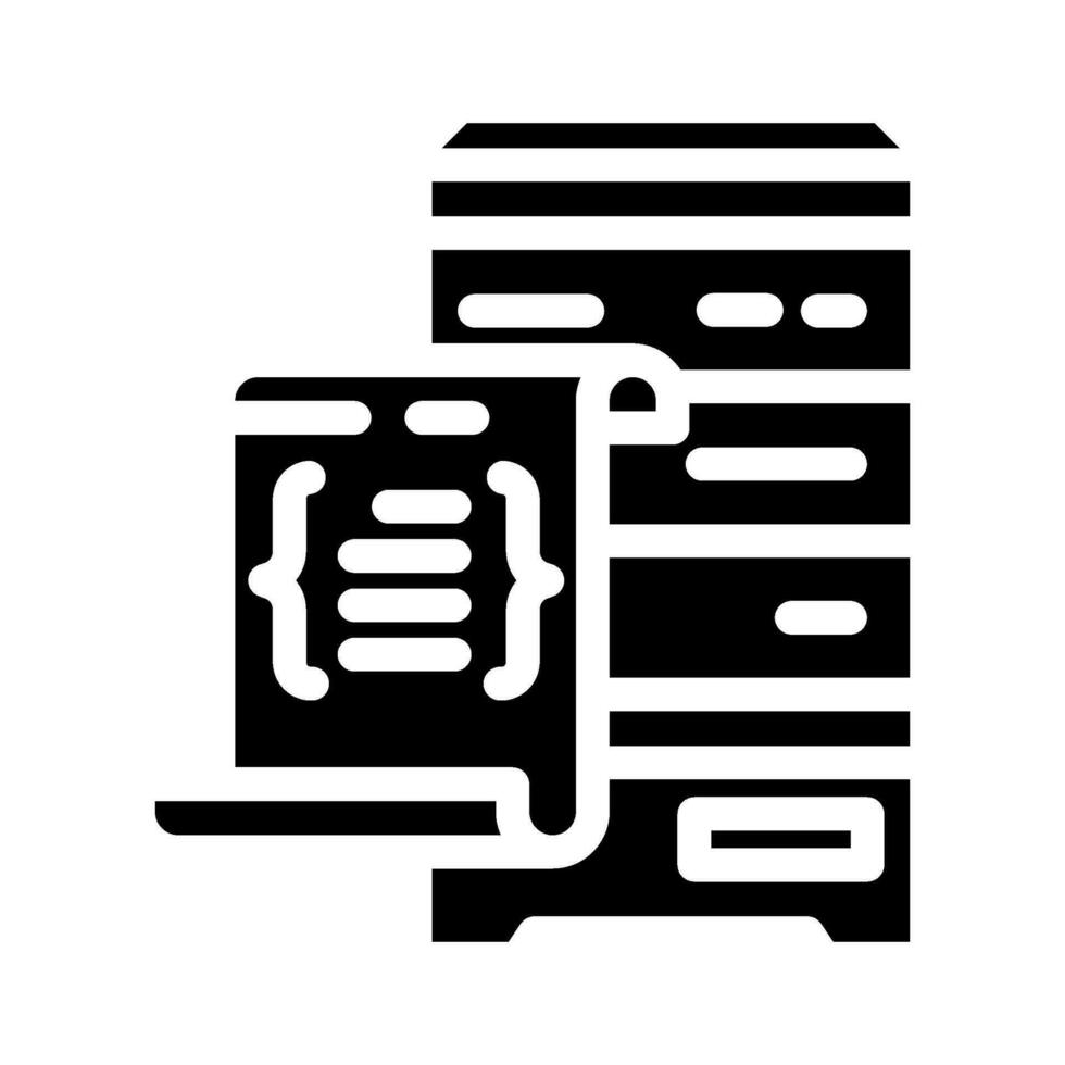 database scripts glyph icon vector illustration 34790052 Vector Art at ...