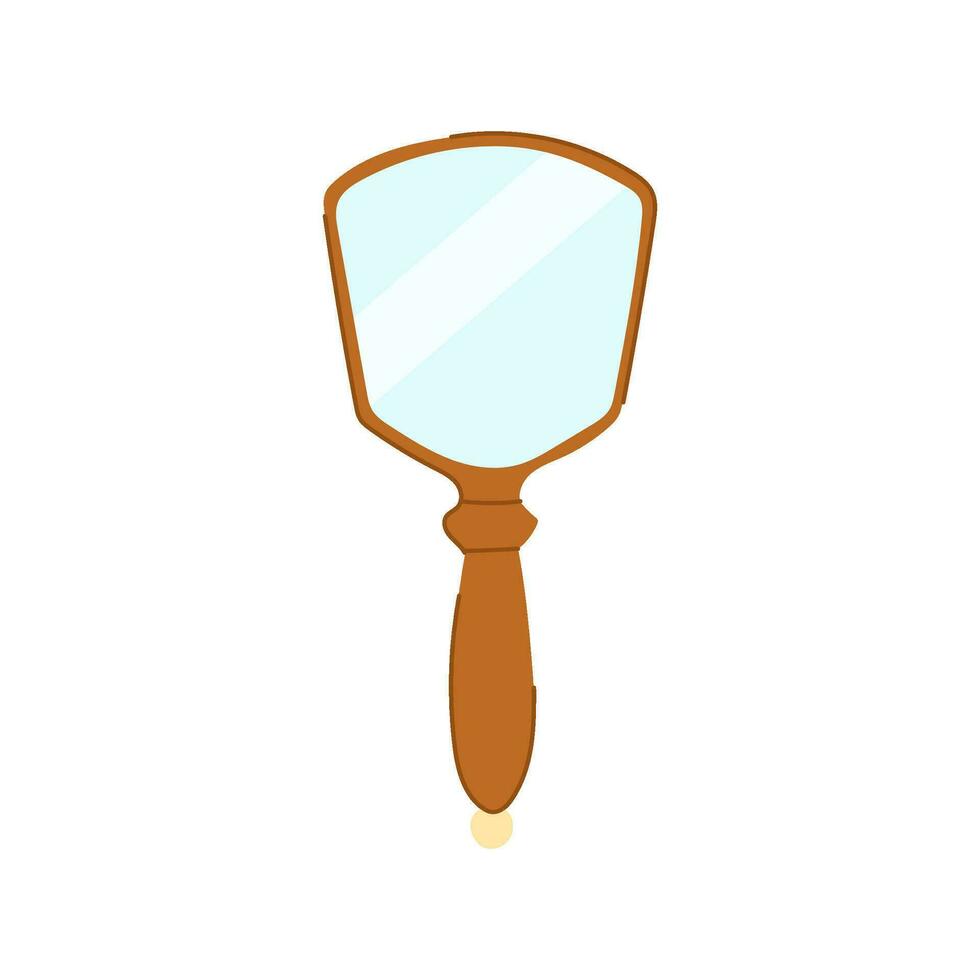 object hand mirror cartoon vector illustration