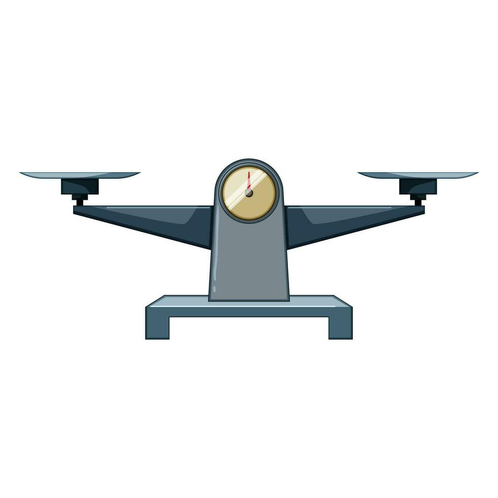 stability balance scale cartoon vector illustration